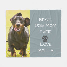 Bästa.Hund.Aldrig. Doxie Kärlek Namn Photo Fleecefilt