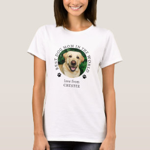 Bästa Hund Anpassningsbar Pet Photo Namn T Shirt