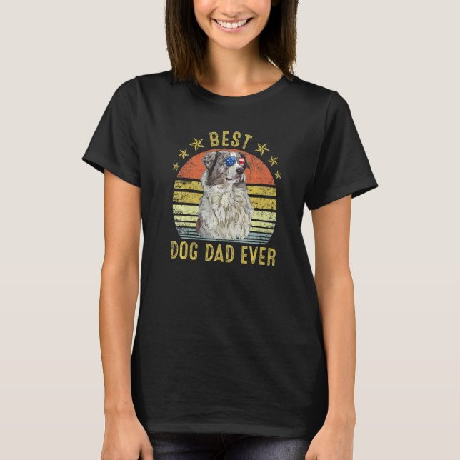 Bästa Hund Australian shepherd Pappa någonsin i Vi T Shirt (Framsida)