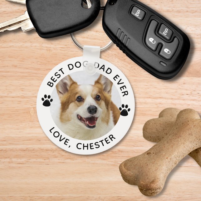 BÄSTA HUND-bilder ALDRIG Paw Print 2-foton Nyckelring (Skapare uppladdad)