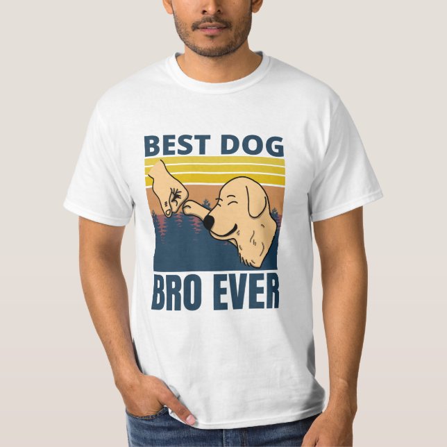 Bästa hund bro någonsin - hund älskare t shirt (Framsida)