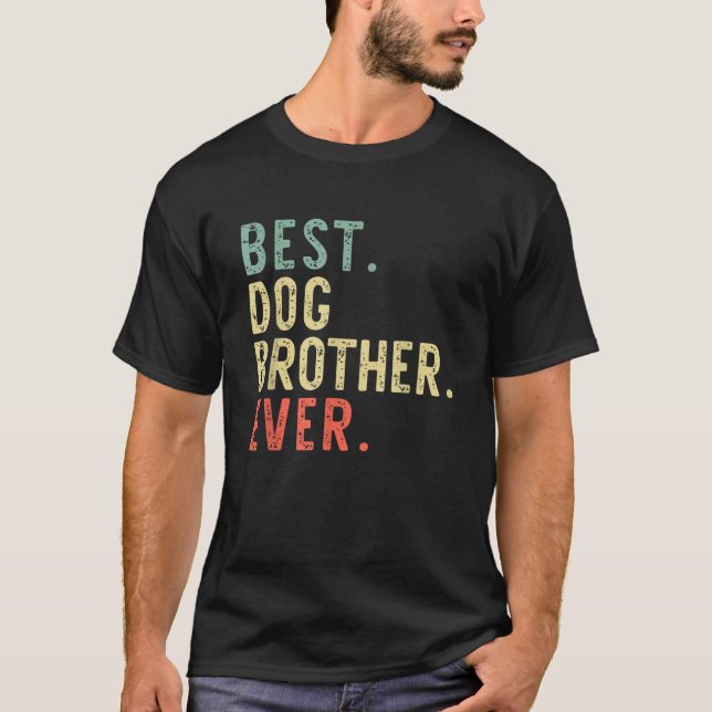 Bästa Hund Brother All Vintage Retro T Shirt (Framsida)