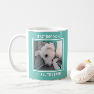 Bästa Hund Cute Puppy Hund Teal Blue-Grönt Kaffemugg