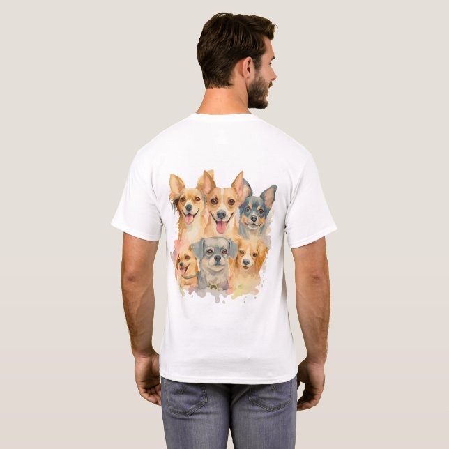 Bästa Hund design Tshirt för par 7 T Shirt (Hel baksida)