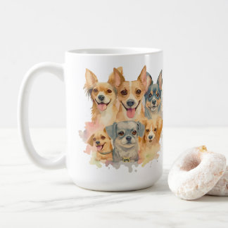 Bästa Hund design Tshirt för par Kaffemugg