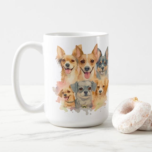 Bästa Hund design Tshirt för par Kaffemugg (Med munk)