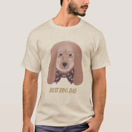 Bästa Hund-disketten öron brunt hund med bockslips T Shirt
