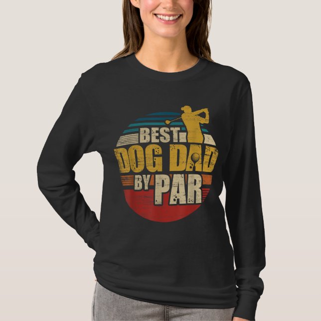 Bästa Hund efter parentes Retro Golf Player T Shirt (Framsida)