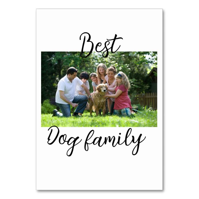 Bästa hund-familjens mamma-pappa-sällskapshus bordsnummer (Framsidan)