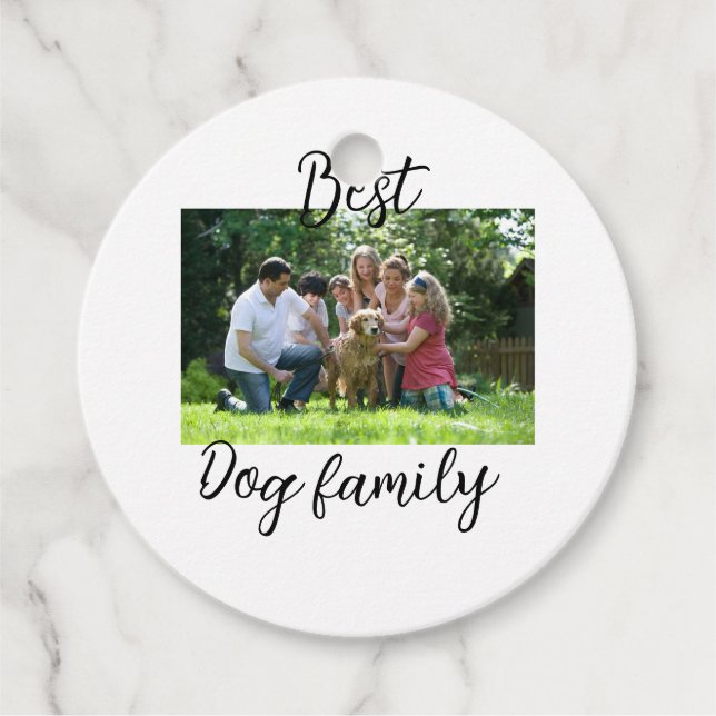 Bästa hund-familjens mamma-pappa-sällskapshus gåvor etiketter (Framsida)