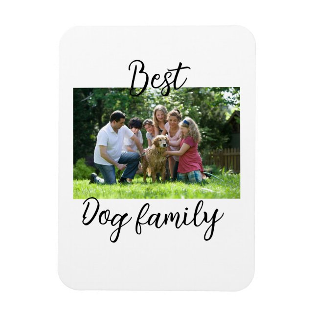 Bästa hund-familjens mamma-pappa-sällskapshus magnet (Vertikal)