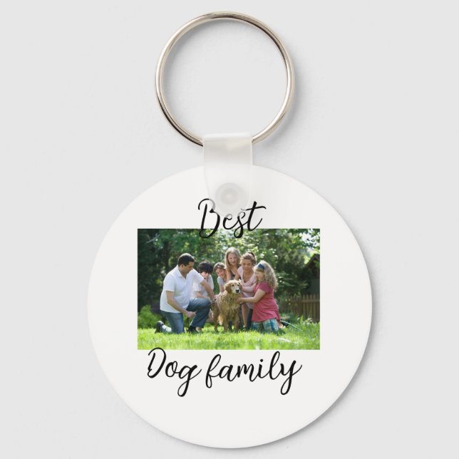 Bästa hund-familjens mamma-pappa-sällskapshus nyckelring (Framsida)