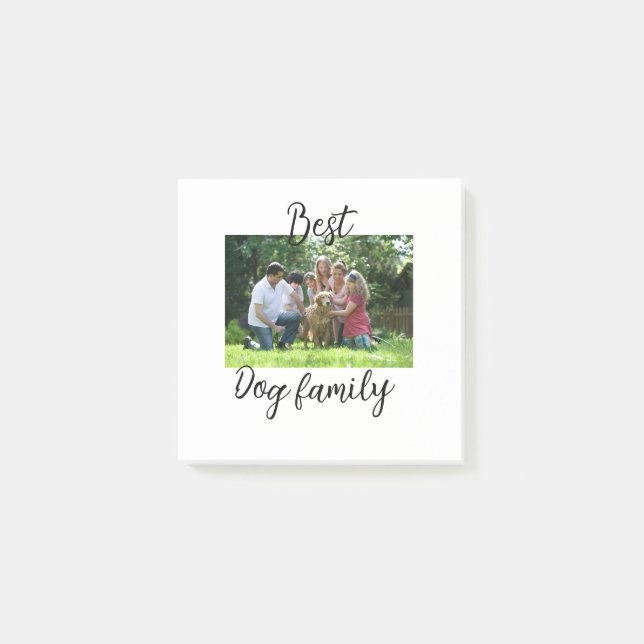 Bästa hund-familjens mamma-pappa-sällskapshus post-it block (Framsida)