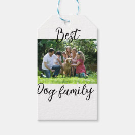 Bästa hund-familjens mamma-pappa-sällskapshus presentetikett