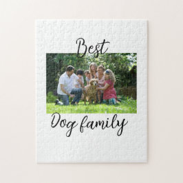 Bästa hund-familjens mamma-pappa-sällskapshus pussel