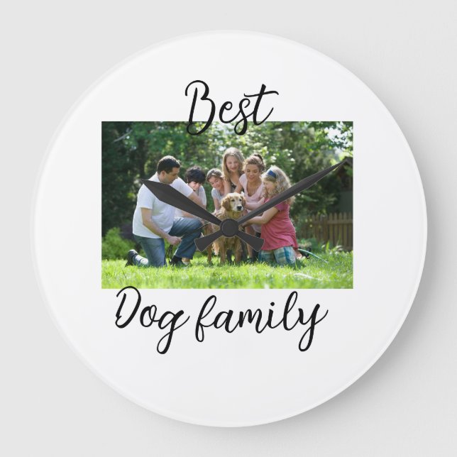 Bästa hund-familjens mamma-pappa-sällskapshus stor klocka (Framsida)