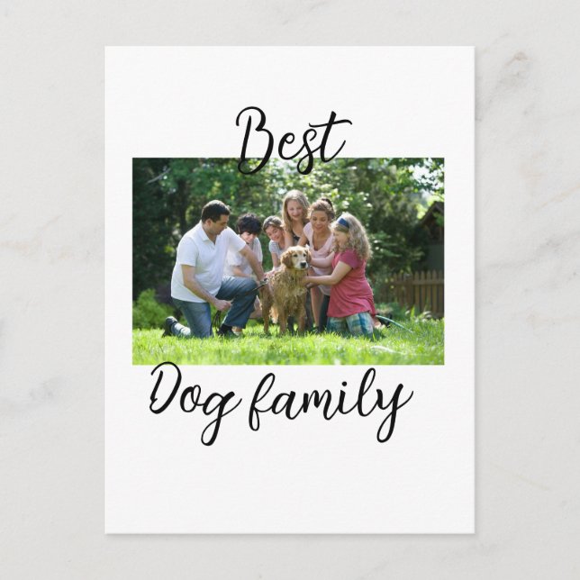 Bästa hund-familjens mamma-pappa-sällskapshus vykort (Framsida)