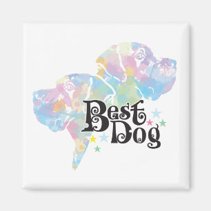 Bästa hund "färgad" magnet