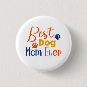 Bästa hund-färgade typografi knapp