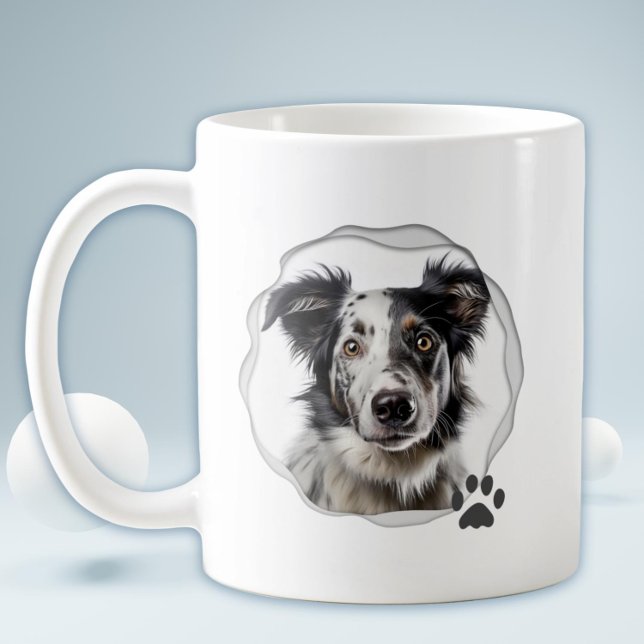 Bästa Hund-foto i Mamma Kaffemugg (Modern unique best dog mum mug by Kinda Cute by Patricia Alvarez)