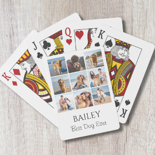 Bästa Hund-fotokollage-Personlig Casinokort