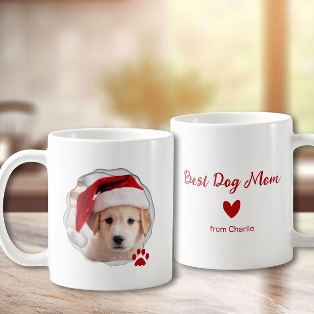 Bästa Hund-fotoröd Tass Kaffemugg (Skapare uppladdad)
