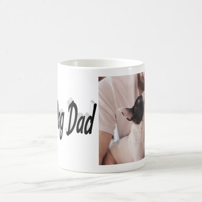 Bästa Hund-fotosvart text Kaffemugg (Center)