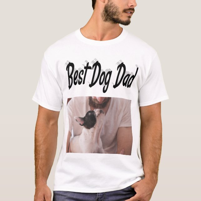 Bästa Hund-fotosvart text T-skirt T Shirt (Framsida)