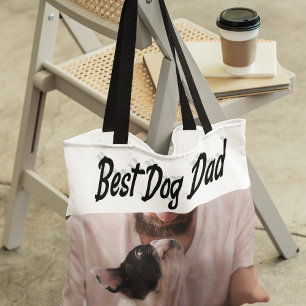 Bästa Hund-fotosvart text Tygkasse