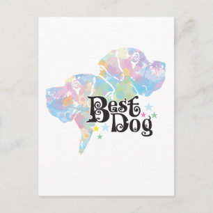 Bästa hund Grand Danois Pastell Vattenfärg Hundäls Vykort