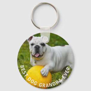 Bästa Hund Grandpa All Anpassningsbar Photo Nyckelring