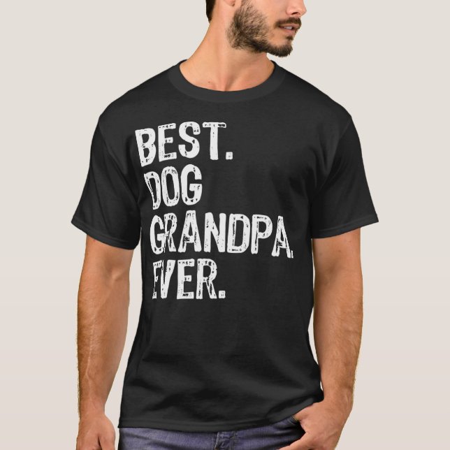 Bästa Hund Grandpa All Funny Coola T Shirt (Framsida)