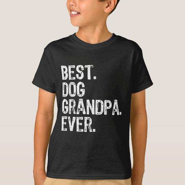 Bästa Hund Grandpa All Funny Coola T Shirt (Framsida)