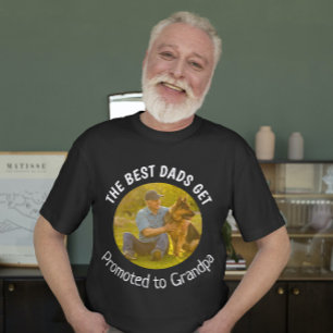 Bästa Hund Grandpa Fars dag Anpassningsbar Photo T Shirt