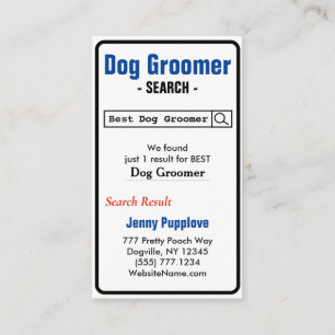 Bästa Hund Groomer-Affärskortet Visitkort