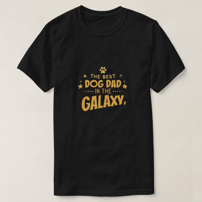 Bästa Hund i Pappa i Galaxy T Shirt (Design framsida)