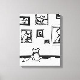 Bästa Hund Line Teckning av Willowcatdedesigners Canvastryck