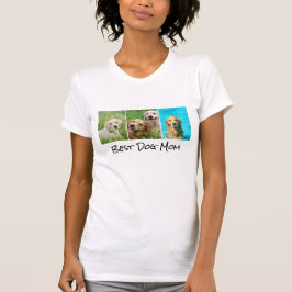 Bästa Hund Mamma 3-fotokollage T Shirt
