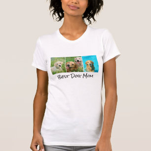 Bästa Hund Mamma 3-fotokollage T Shirt