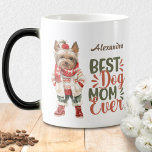 Bästa Hund Mamma ever Yorkshire Terrier Yorkie Anp Magisk Mugg<br><div class="desc">Backa dig själv i värmen av hårig kärlek med vår "Bästa Hund någonsin" Yorkie Winter Charm Anpassningsbar Mugg. Den här hjärteformationen har en oemotståndligt söt Yorkshire Terrier klädd i snus vinterkläder, som ger glädje och glädje till ditt dagliga kaffe eller teritual. Anpassadets utrymme för att lägga till ditt namn gör...</div>