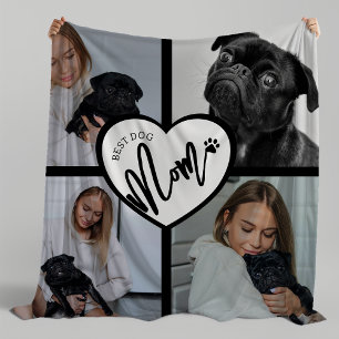 Bästa Hund Mamma   Fotokollage Fleecefilt