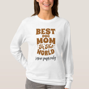 Bästa Hund-Mamma i Räddingen - endast Retro T Shirt