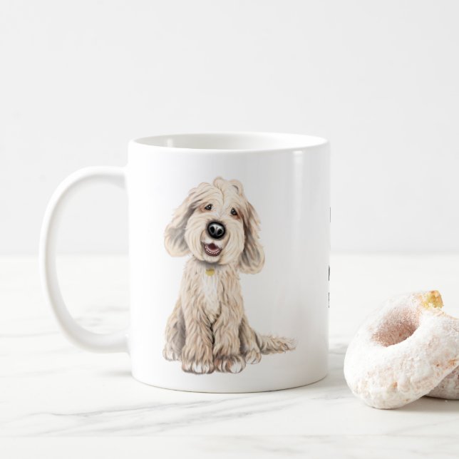 Bästa Hund, Mamma, Labradoodle/Cockapoo Mugg (Med munk)