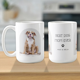 Bästa Hund-Mamma-någonsin-2-foto-ark & Namn-text 1 Kaffemugg