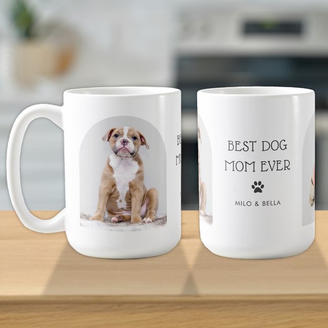 Bästa Hund-Mamma-någonsin-2-foto-ark & Namn-text 1 Kaffemugg (Skapare uppladdad)