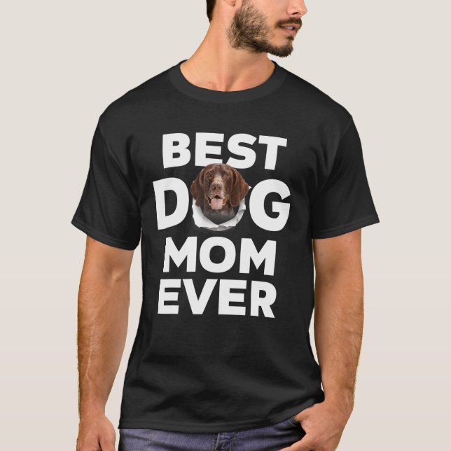 Bästa Hund-Mamma någonsin-Älskare för den tyske ko T Shirt (Framsida)