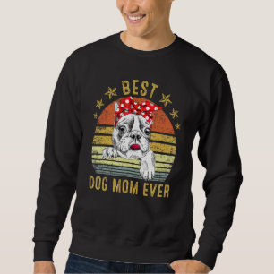 Bästa Hund Mamma någonsin Bulldog Mors dag Lång Ärmad Tröja
