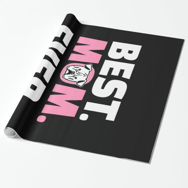 Bästa Hund Mamma någonsin Engelska bulldog Älskare Presentpapper (Utrullad)