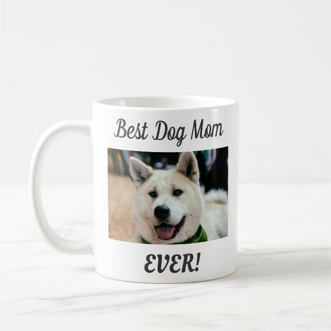 Bästa Hund Mamma någonsin-foto Kaffemugg (Vänster)