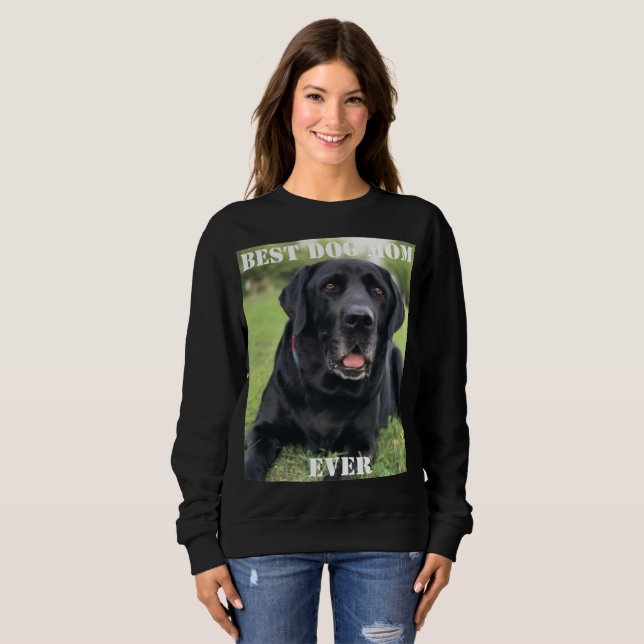 Bästa Hund-Mamma någonsin-fotot-Roligt Cute Puppy  T Shirt (Hel framsida)